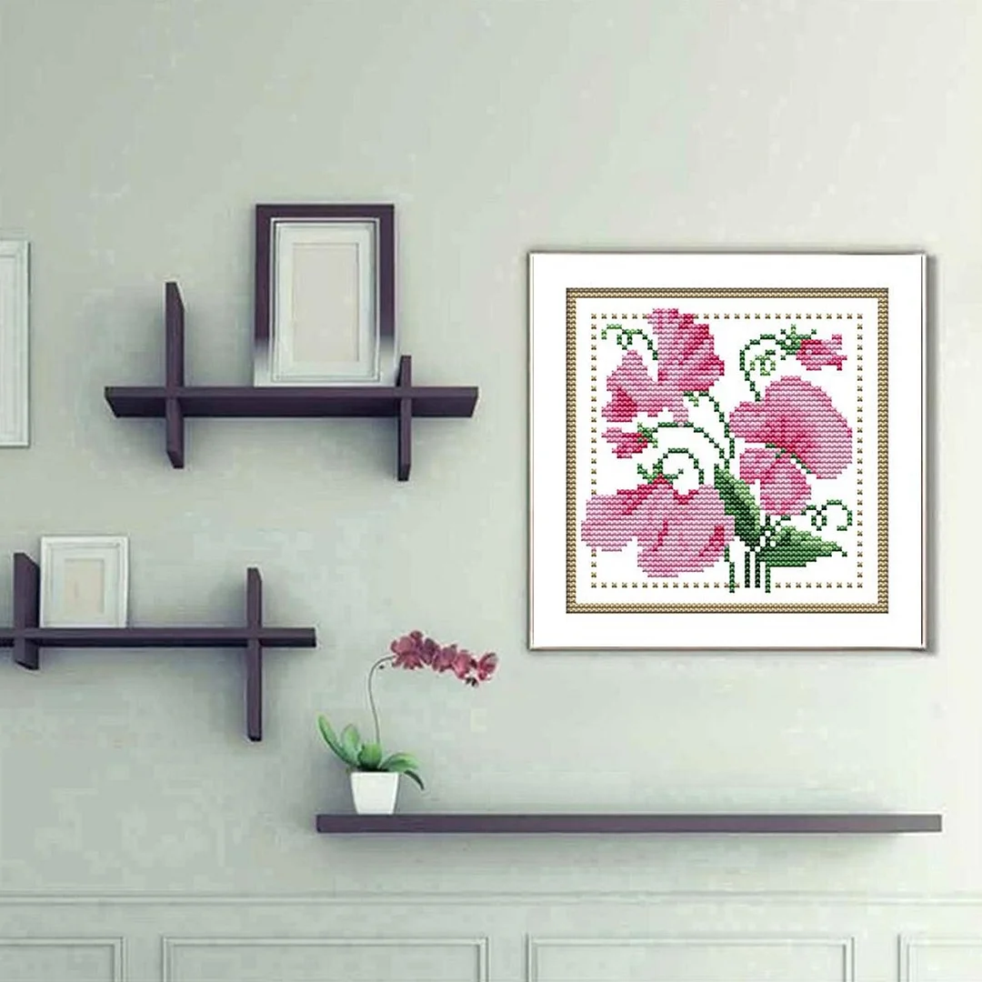 Partial Cross Stitch Kit April 14CT Counted DIY Needlework Decor (H426)