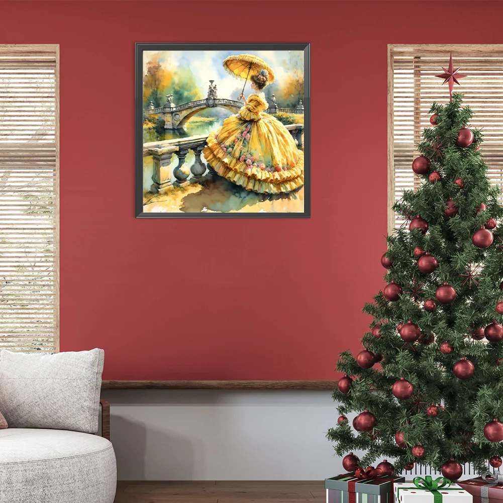 DIY Paint By Number 40*40cm - Lady In Yellow Skirt