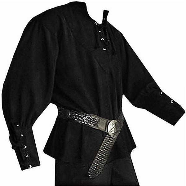 Men's Medieval Lace Up Pirate Shirt