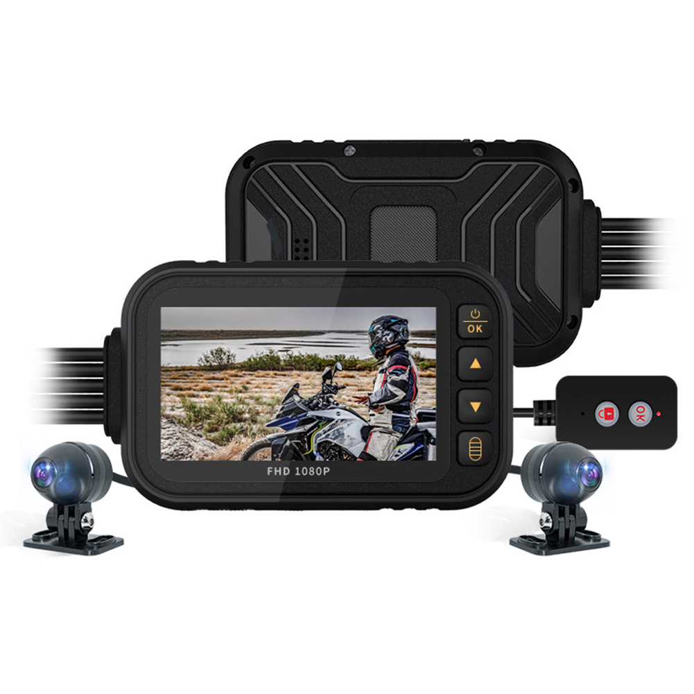 

WiFi Motorcycle DVR System Waterproof 1080P Front + 720P Rear View Dashcam, 501 Original