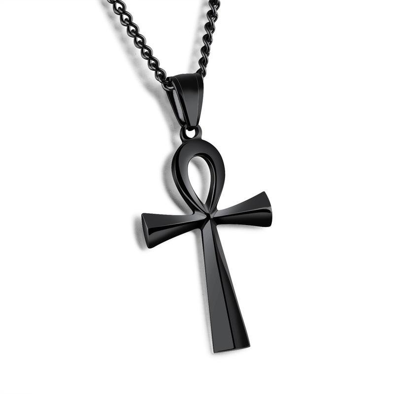 Simple Glossy Cross Pendant Necklace