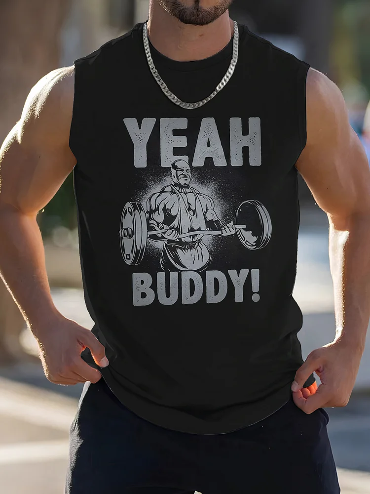 Men's Yeah Buddy Gym Printed Workout Tank Top