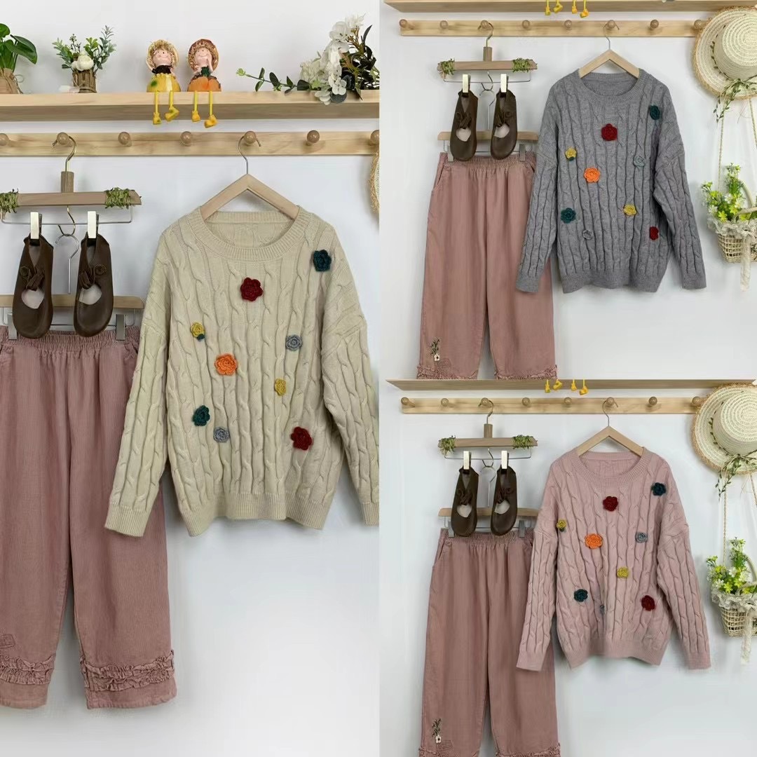 Chicfifth Sweater Women Winter Long Sleeve High Quality Autumn Vintage Top Knitted Cardigan