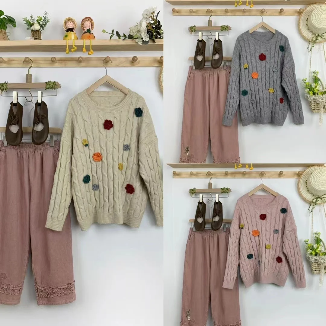 Chicfifth Sweater Women Winter Long Sleeve High Quality Autumn Vintage Top Knitted Cardigan