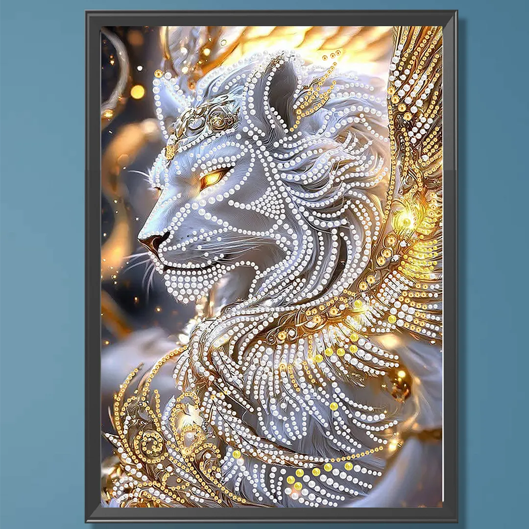 Pearl Painting Kit for Adults Winged Lion 11.81x15.75in