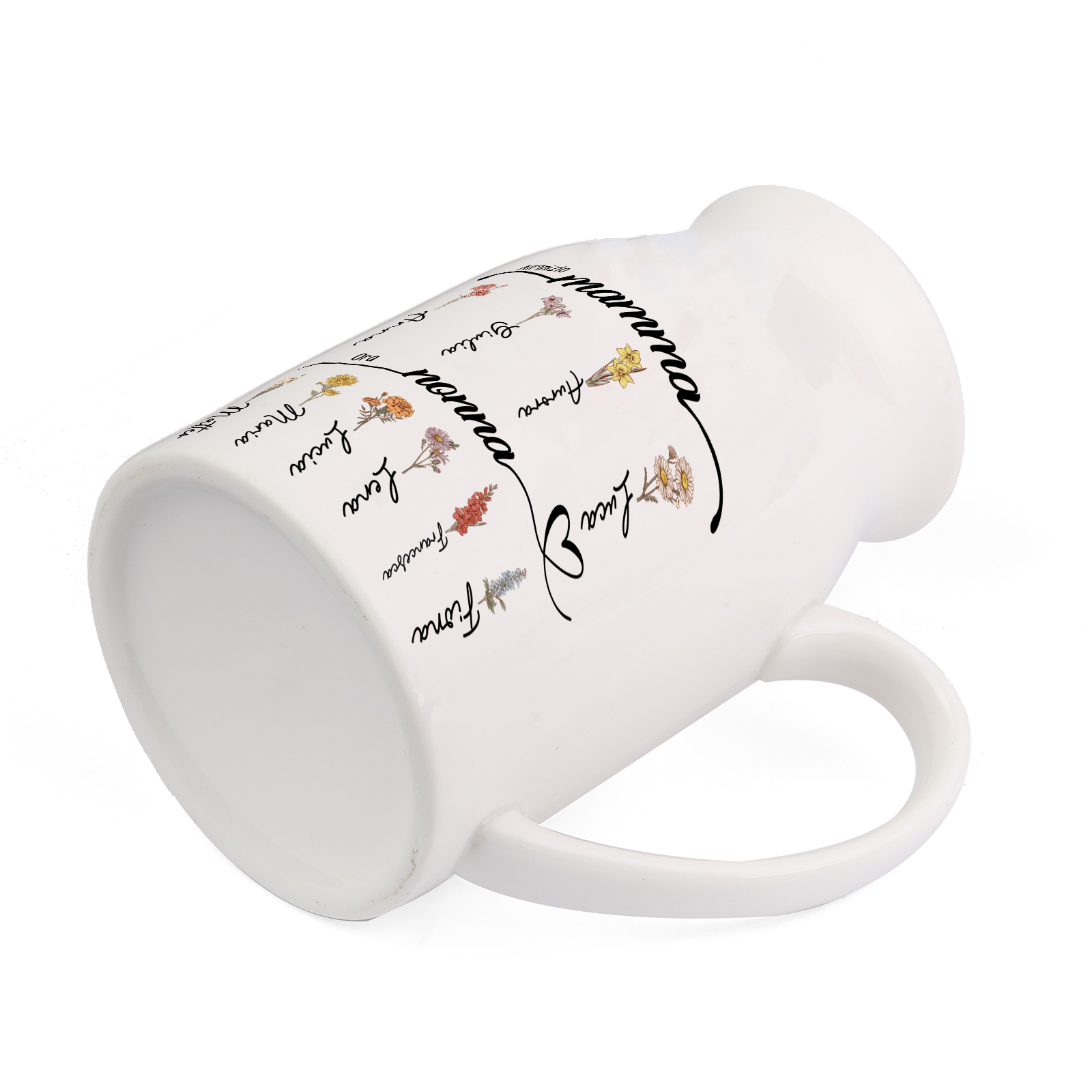 All'inizio mamma, ora nonna-Vaso di ceramica con fiore personalizzato per mamma/nonna 