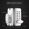 Metal Digital Door Lock Sturdy Waterproof Door Code Lock Durable for Home Office