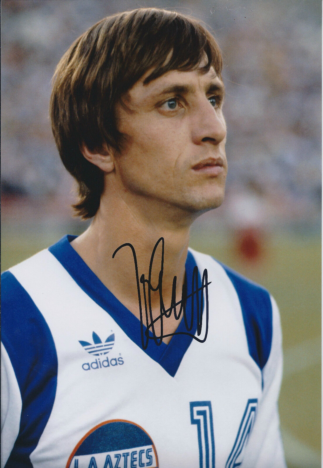 Johan CRUYFF Signed Autograph 12x8 Photo Poster painting AFTAL COA LA Aztecs Dutch Master