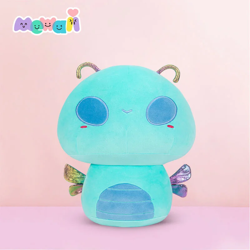 Mewaii Personalized Dragonfly Blue Kawaii Plush Pillow Squishy Toy Mushroom Family For Gift