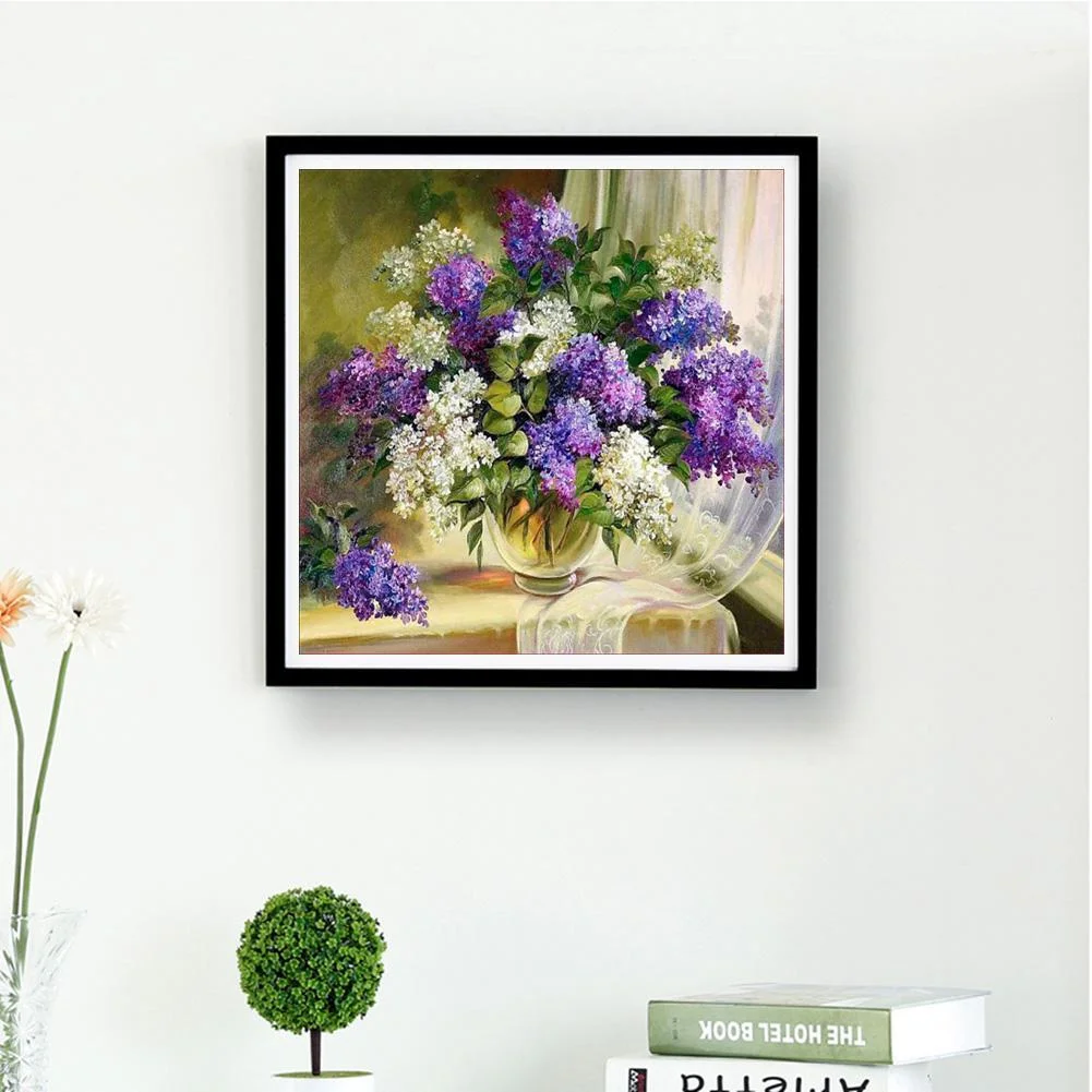 Diamond Painting - Partial Round Drill - Blooming Flowers(30*30cm)