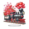 DIY Train Heart Acrylic Special Shape Diamond Painting Desktop Ornaments