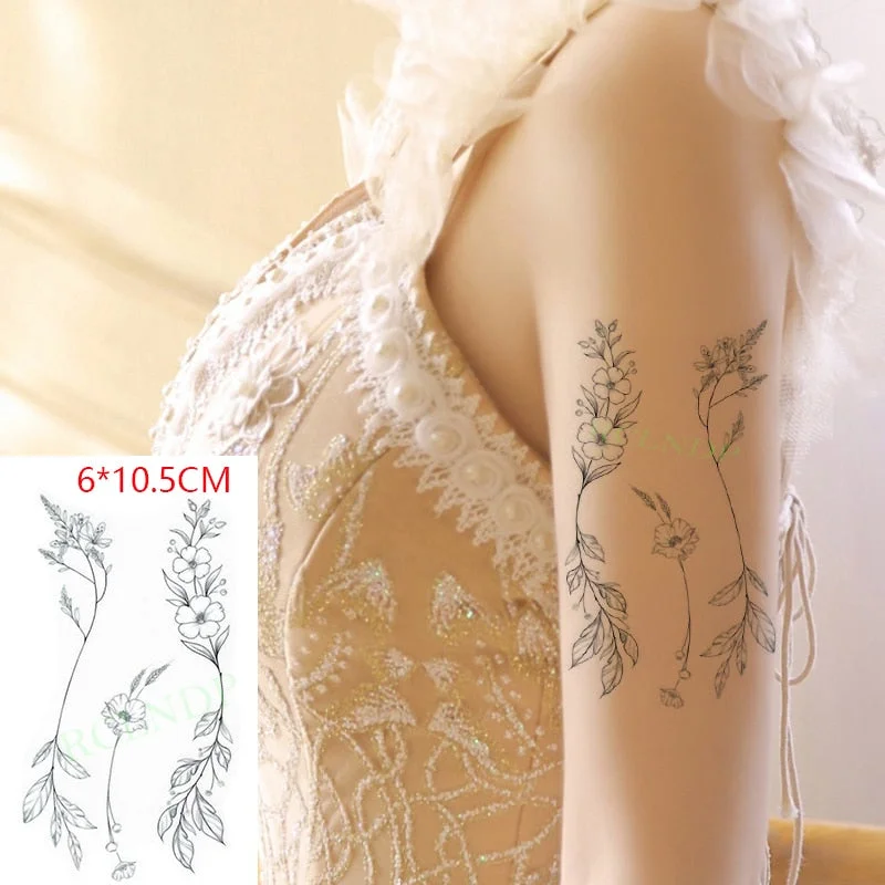 Waterproof Temporary Tattoo Sticker ins Butterfly black white sexy Body Art flash tatoo fake tatto for Women Men