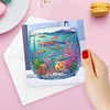 6pcs DIY Fish Tank Diamond Painting Greeting Cards