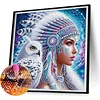 (US Only)Indian Girl - Diamond Painting - Partial Special Shaped Drill (Canvas|30*30cm)