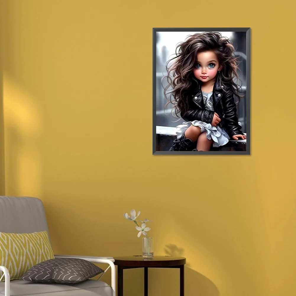 Diamond Painting - Full Round Drill - Sweet Cool Girl(Canvas|30*40cm)