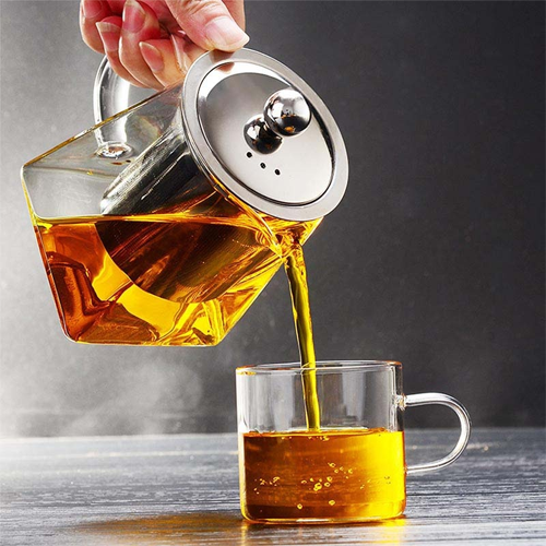 Teapot- Heat Resistant Glass With Stainless Steel Infuser