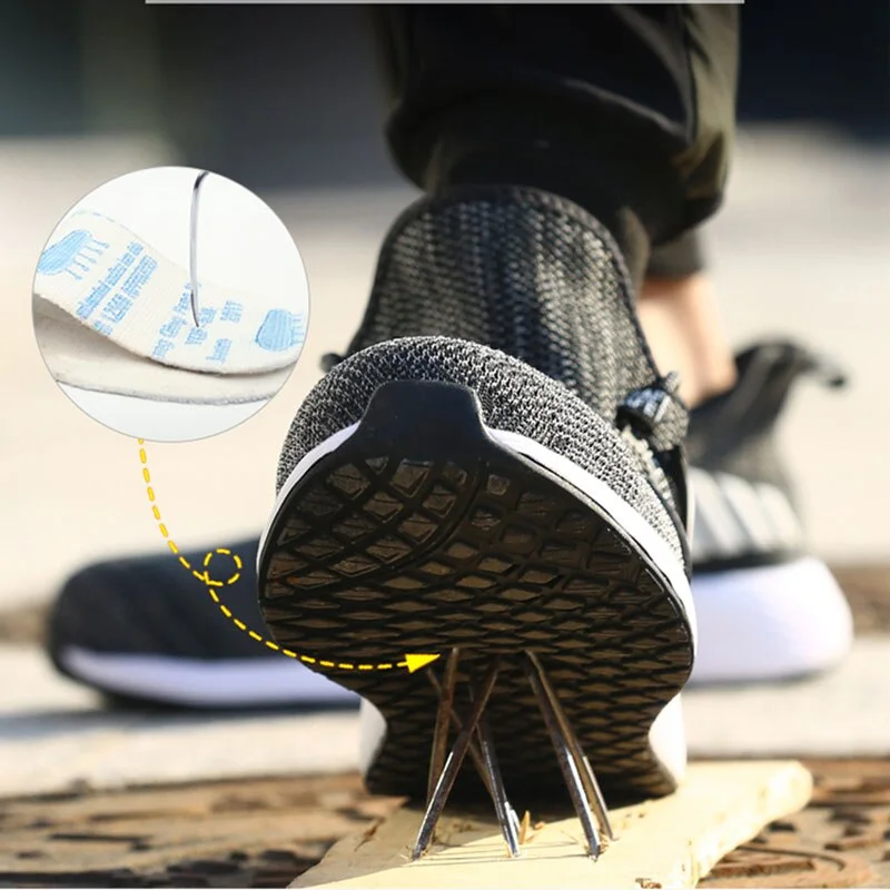 Safety Work Shoes Construction Men's Outdoor Steel Toe Cap Shoes Men's Puncture Proof High Quality Lightweight Fashion Boots