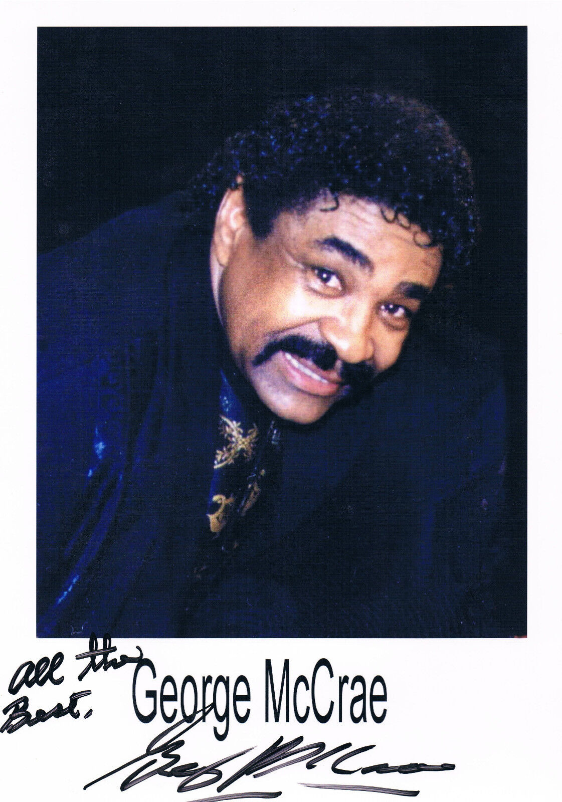 George McCrae 1944- genuine autograph Photo Poster painting 8x12