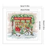 >SALE<Embroidery Eco-cotton Thread 14CT Printed Xmas Window Cross Stitch 34x30cm