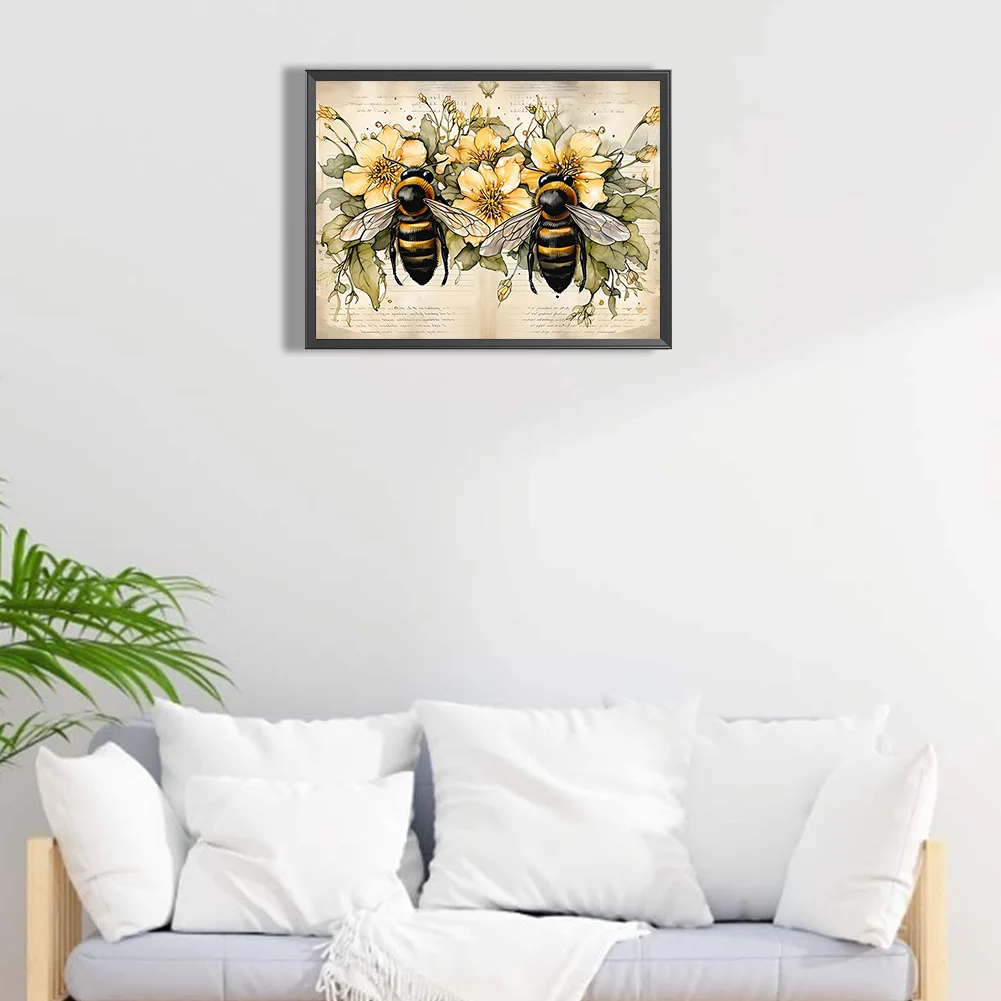 Diamond Painting - Full Round Drill - Bee(Canvas|40*30cm)