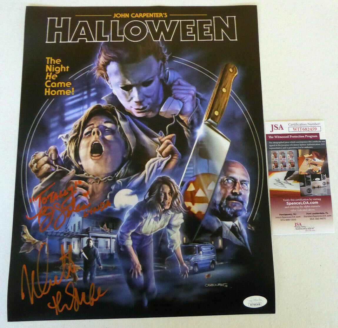 Nick Castle & PJ Soles Signed 11x14 Photo Poster painting Autographed, Halloween, Myers, JSA COA