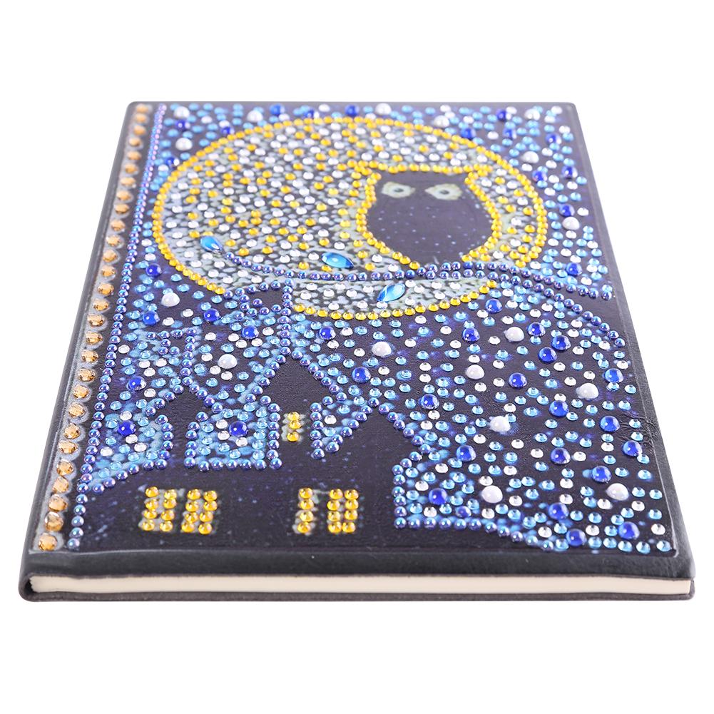 

Owl-DIY Creative Diamond 50 Pages A5 Notebook, 501 Original