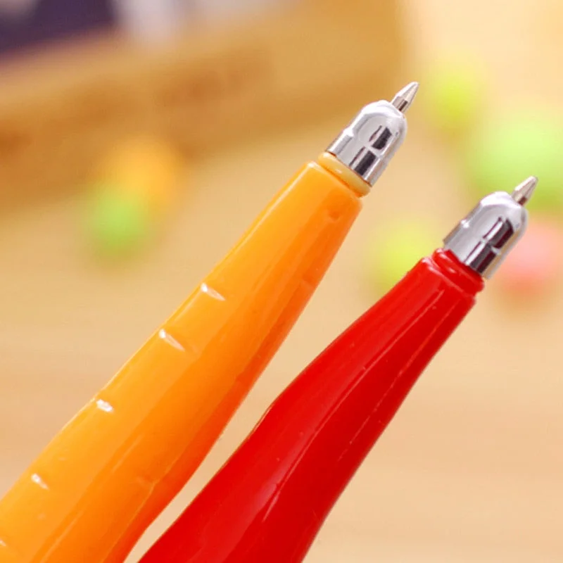 Magnetic 1 Pcs Fruit Stationery Creative Ballpoint Pen Office School Supplies Gift Vegetable Novelty Funny Cute Kawaii Carrot