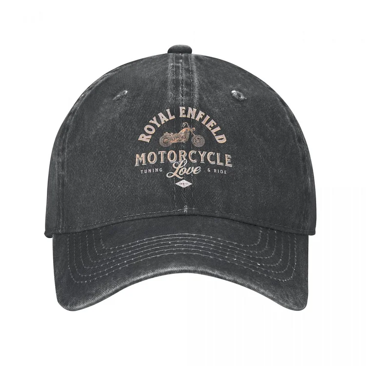 Royal-Enfields Mororcycle Lover Men Women Baseball Cap Motor Race Distressed Denim Hats Cap Casual Outdoor Summer Snapback Hat