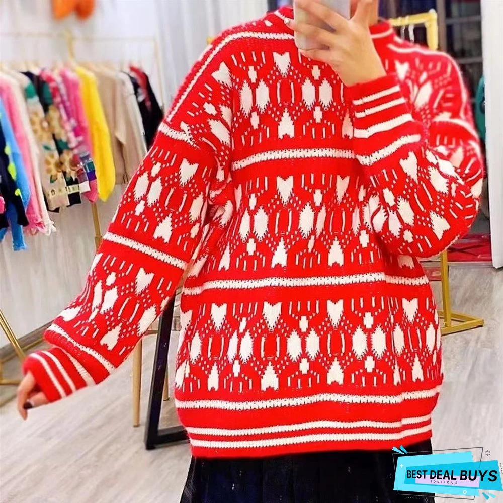 Lazy Wind Loose Retro Sweater Girl