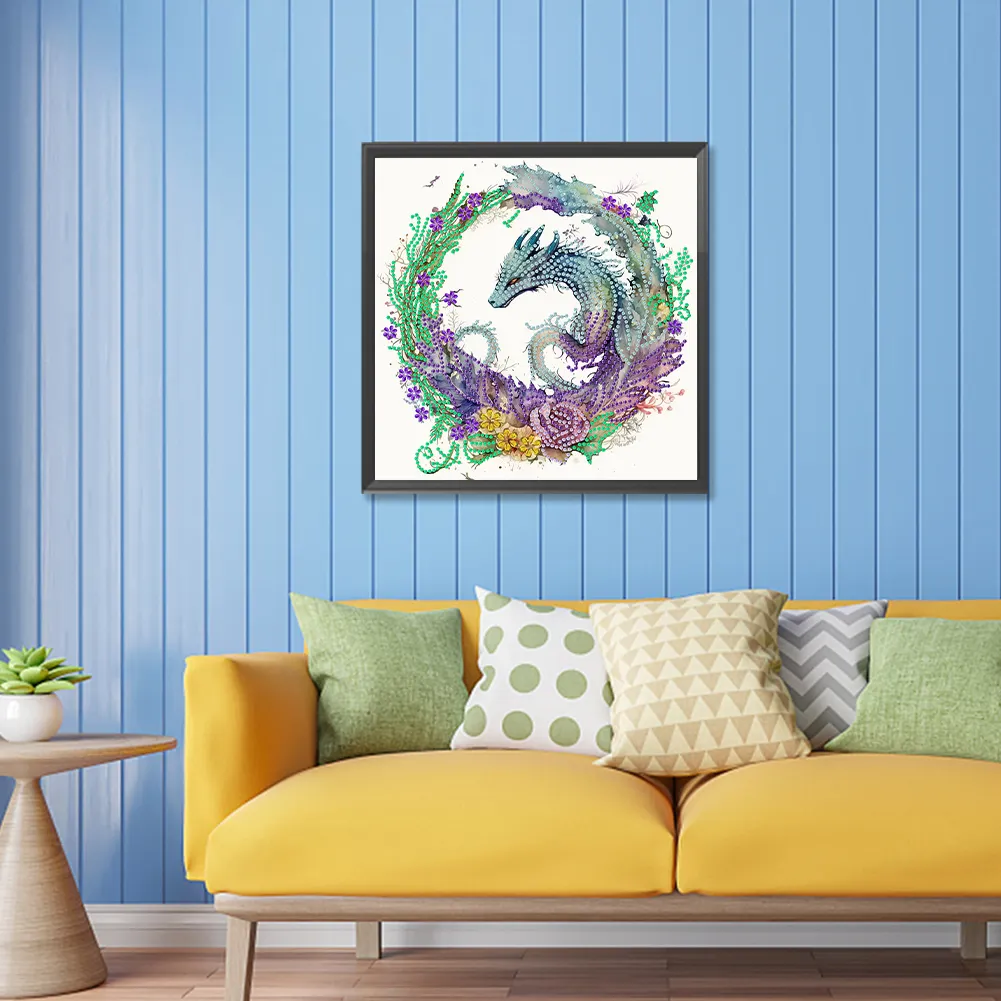 Special Shape Diamond Painting 30*30cm - Circling Dragon