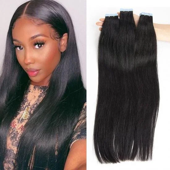YVONNE Platinum Grade Natural Straight 50g/pack including 20pcs Tape In Human Hair Extensions