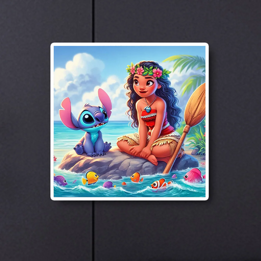 Diamond Painting - Full Round Drill - Princess Moana Stitch(Canvas|40*40cm)