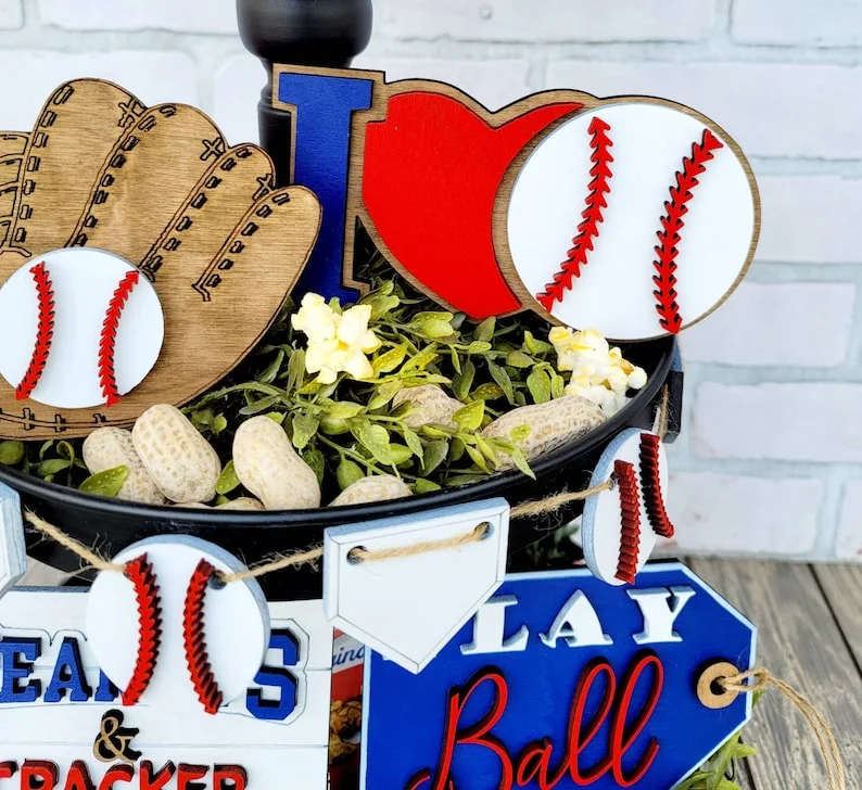 45% OFF⚾Baseball Tiered Tray Set Decor⚾