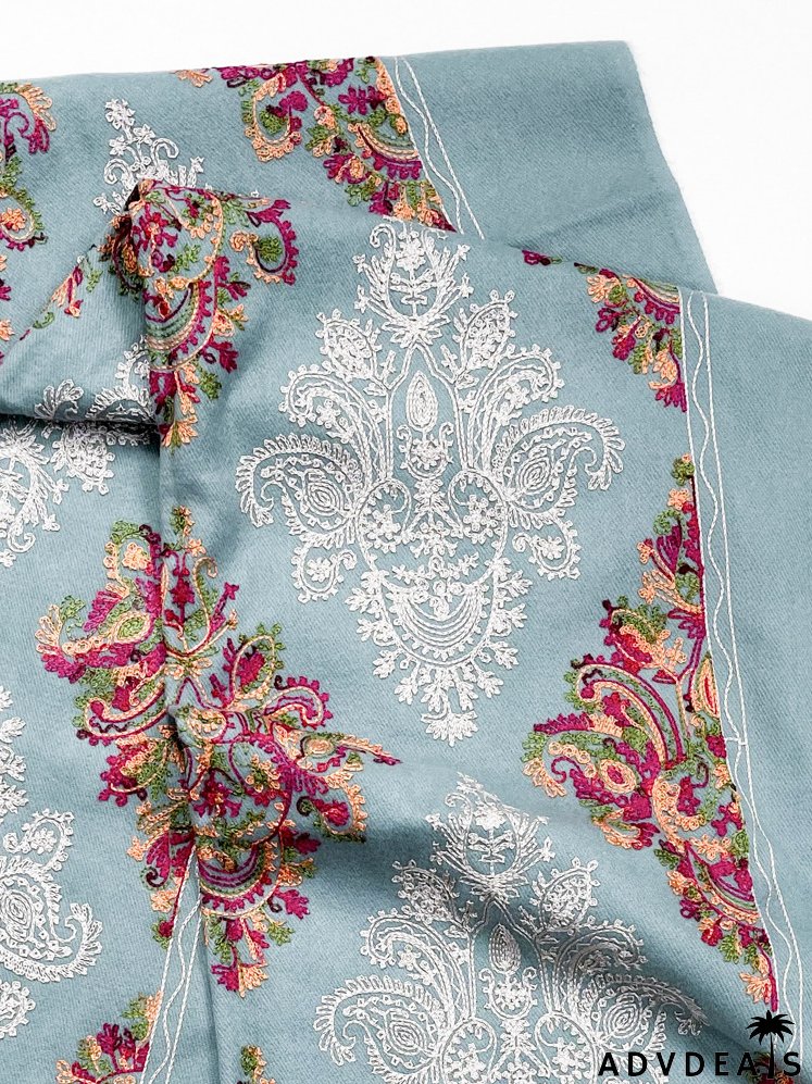 Fringe Hem Graphic Scarf