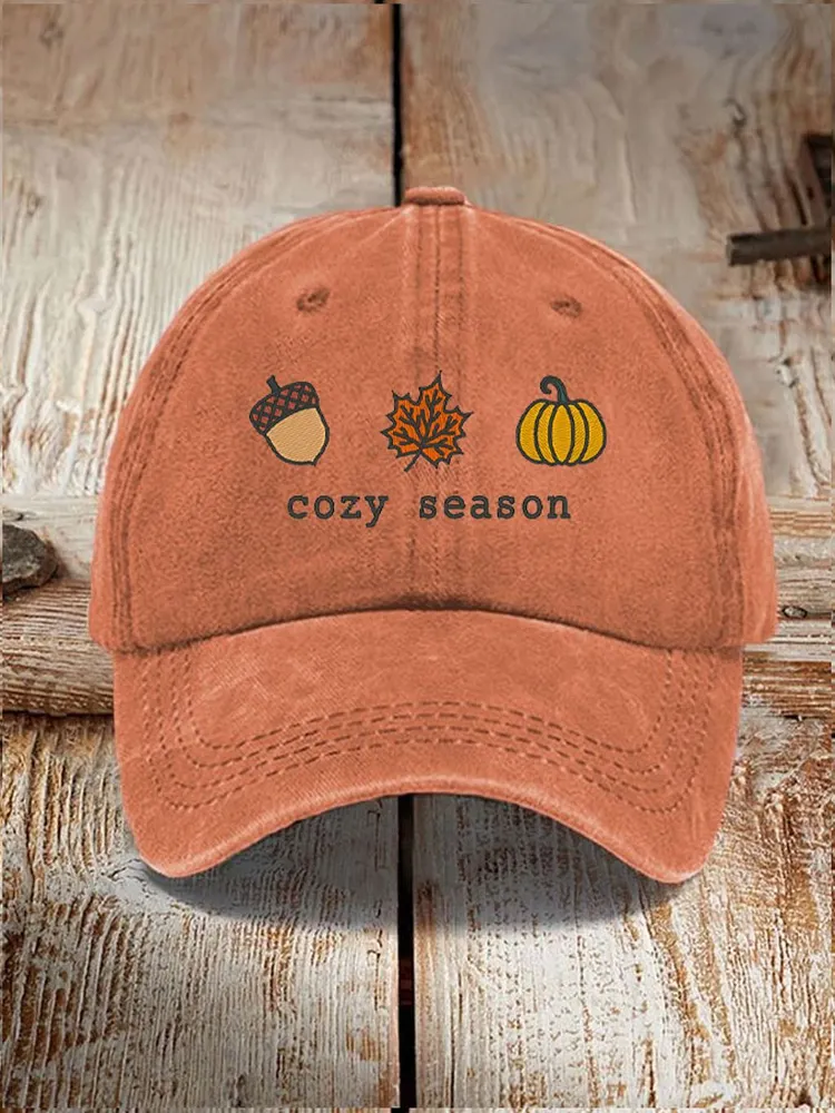 Unisex Fall Pumpkin Cozy Seazon Printed Hat 