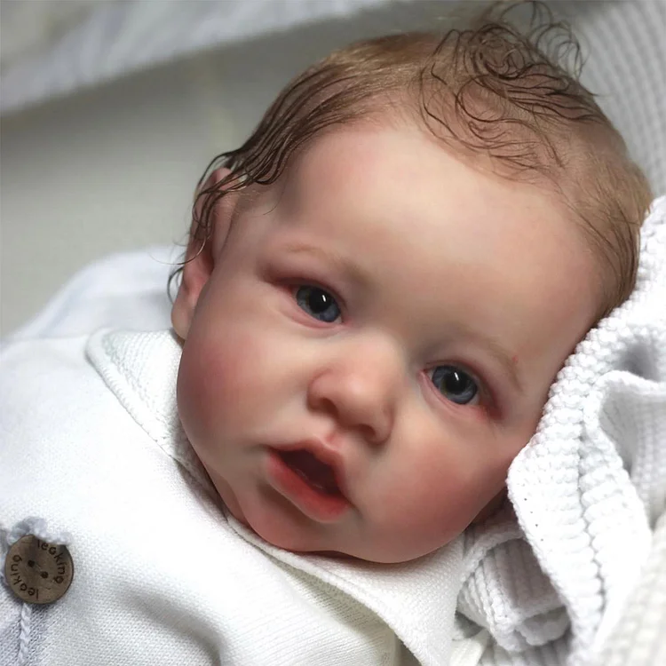 [New!]20" Large Size Reborn Toddlers Babies Doll Super Lifelike Handmade Awake Reborn Girl Doll Giselle With Brown Hair Rebornartdoll® RSAW-Rebornartdoll®
