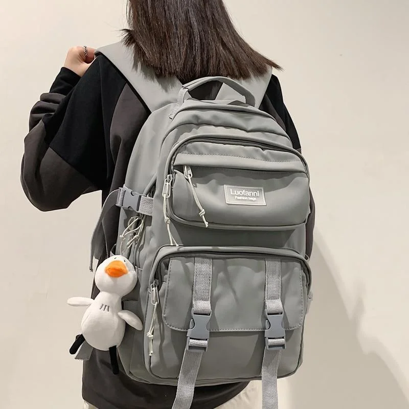 New Large Capacity Waterproof Nylon Women Backpack Men Multiple Pockets Laptop Backpack Schoolbag for College Couples、、sdecorshop
