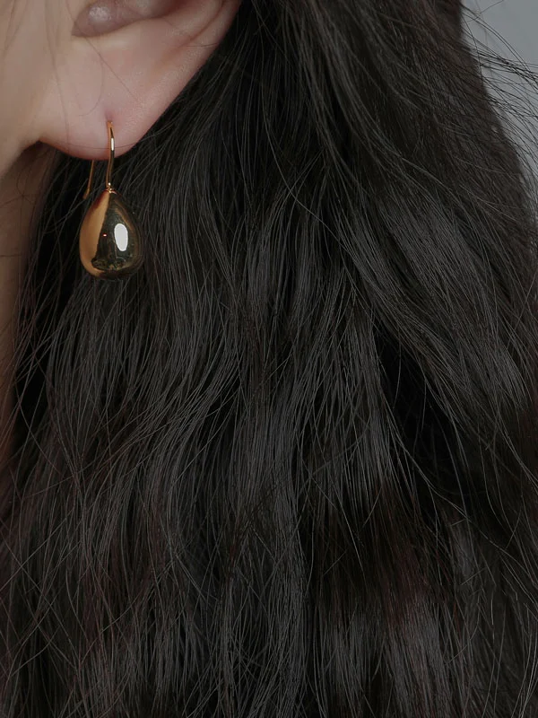 Simple Geometric Waterdrop Shape Earrings Accessories