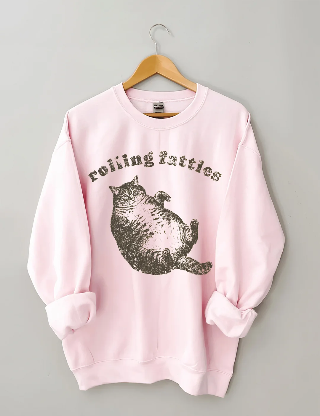 Rolling Fatties Funny Cat Meme Sweatshirt