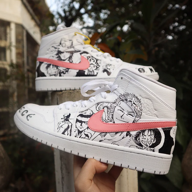 Custom Hand-Painted Sports Sneakers- "Claimed The Greatest Treasure"