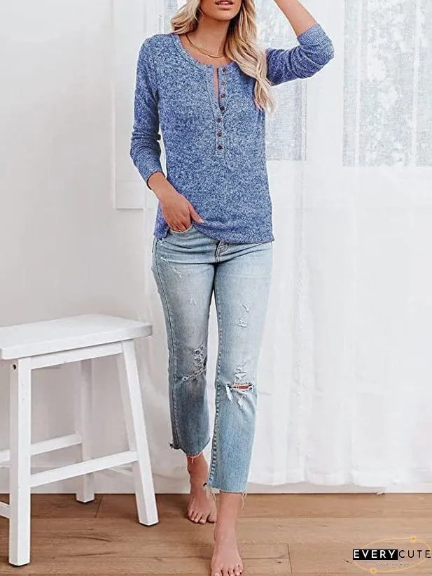 Women's Long Sleeve Henley Shirt
