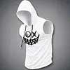 Men's Street-Style Printed Sleeveless Hooded Tank Top by Inlyline