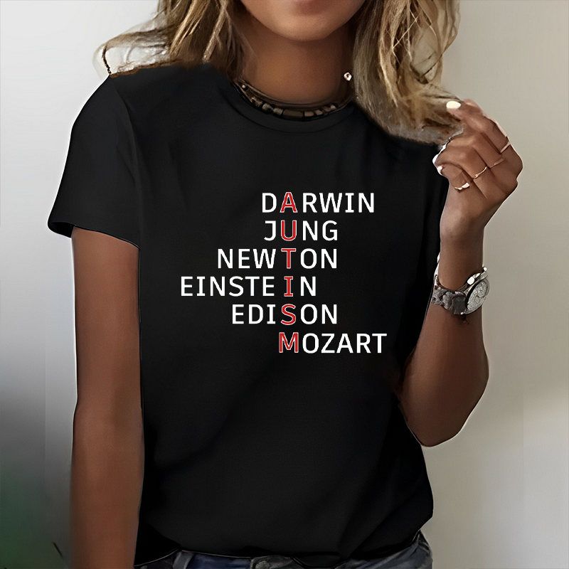 Darwin Jung Newton Einstein Edison Mozart Autism T-Shirt ctolen