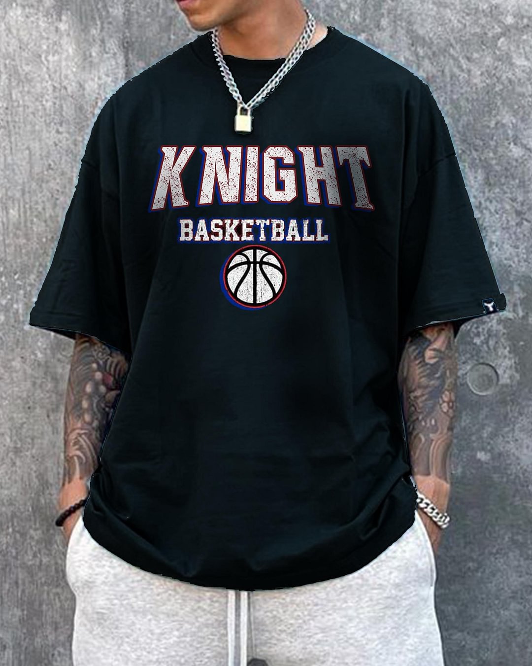 Vintage Basketball Men's T-Shirt、、URBENIE