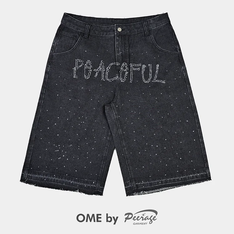 Custom Baggy Rhinestone Jorts