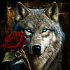 Diamond Painting-DIY Full Round Drill Wolf(40*40CM)