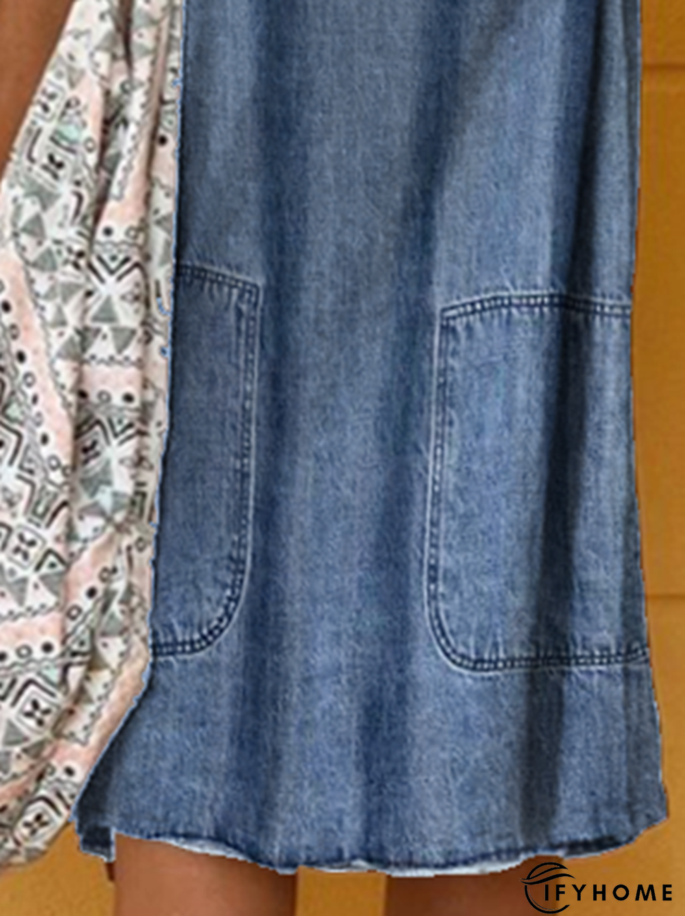 Vintage Pockets Crew Neck Weaving Dress | IFYHOME