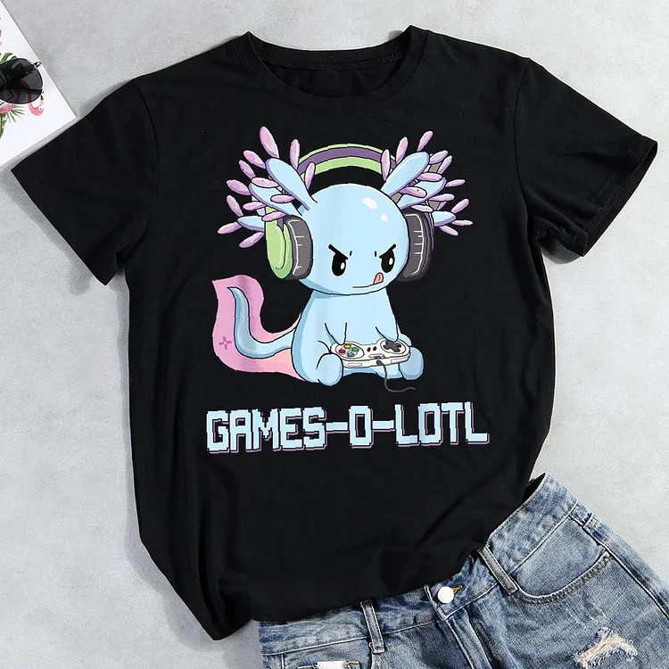 Gamesolotl Round Neck T-shirt-Annaletters