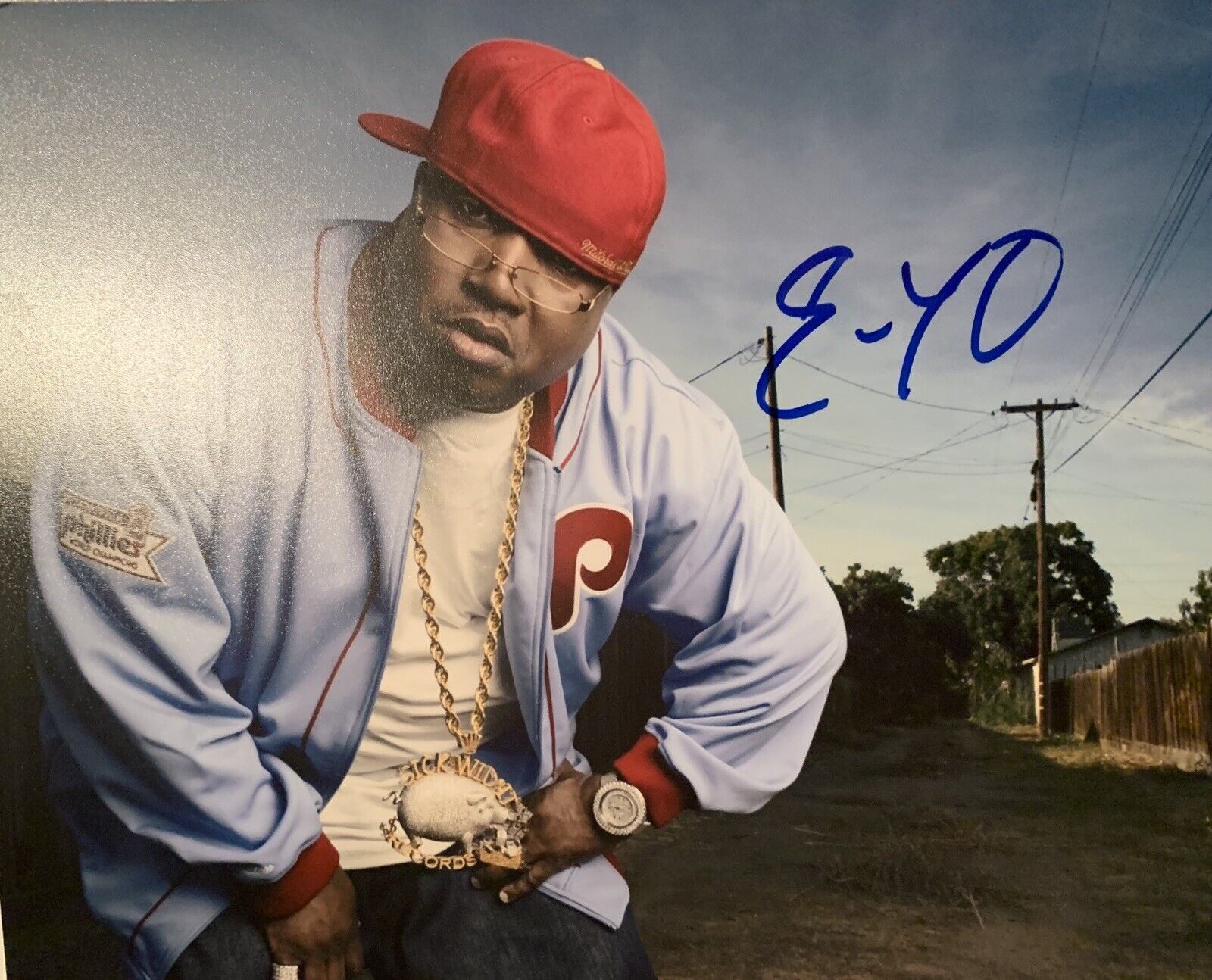 E40 Signed 8x10 Photo Poster painting Pic Auto E-40 Rap