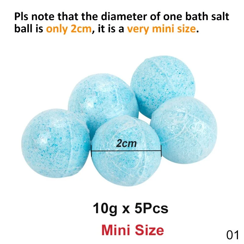 5pcs Bath Salt Ball body Skin Whitening Ease Stress Relief Natural Bubble Shower Bombs Ball Rose/Green tea/Lavender/Lemon/Milk